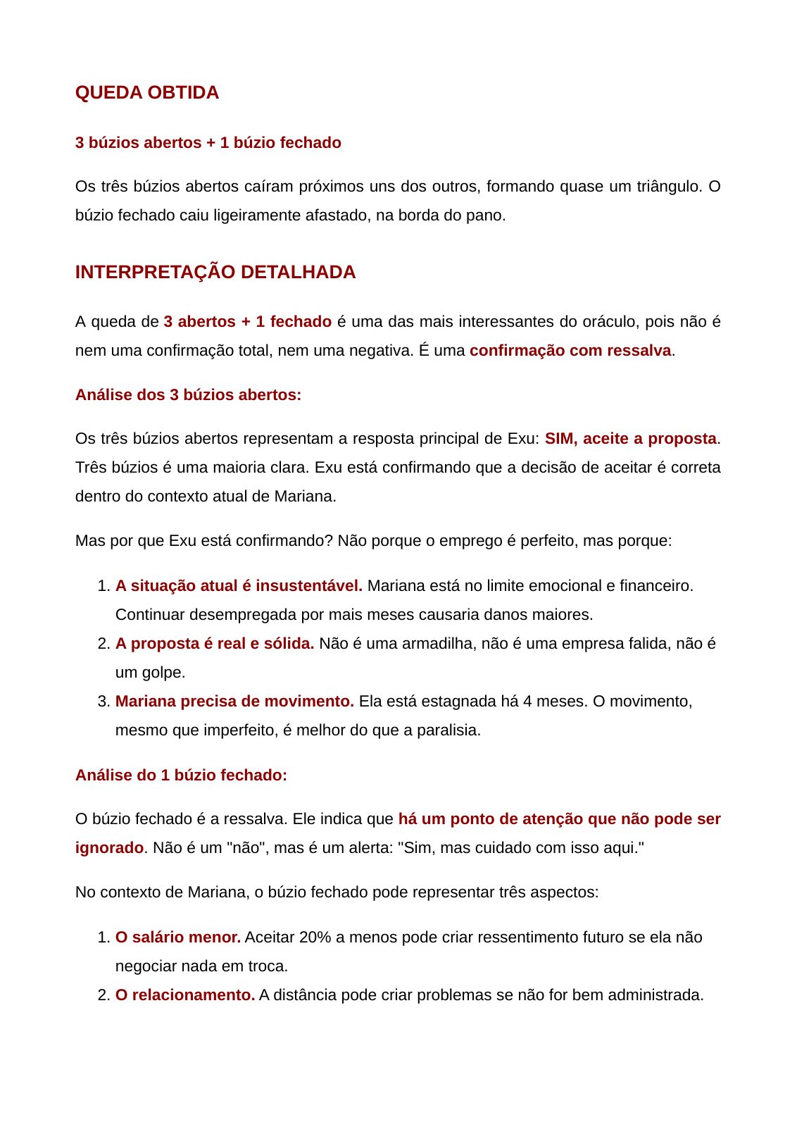 Interpretação detalhada de uma queda
